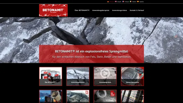 Website Screenshot: KUBATEC BMT AG 
Auslieferungslager Österreich - BETONAMIT® Quellsprengstoff | Das Original seit 40 Jahren - Date: 2023-06-26 10:26:08