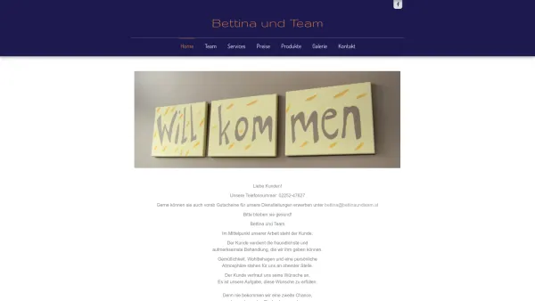 Website Screenshot: Coiffeur Bettina + Team - Home - Date: 2023-06-22 12:13:14