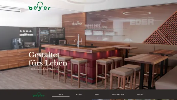 Website Screenshot: Tischlerei Beyer Möbelfachwerkstätte Ges.m.b.H. - Tischlerei Beyer – Ihr Spezialist für Küchen und Wohnraum! - Date: 2023-06-22 12:13:14