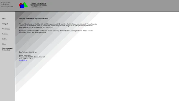Website Screenshot: Günter Holztrattner
Büro für technisches Zeichnen - GH-BftZ - Date: 2023-06-22 12:13:14
