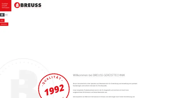 Website Screenshot: BGB Breuss Gerüstbau GesmbH - Startseite - BGB-Gerüsttechnik - Date: 2023-06-22 15:07:48