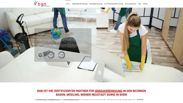 Website Screenshot: BGN Reinigungsservice Kostic KEG - Reinigungsunternehmen Wien & NÖ - BGN Reinigungsservice GmbH - Date: 2023-06-22 15:07:48