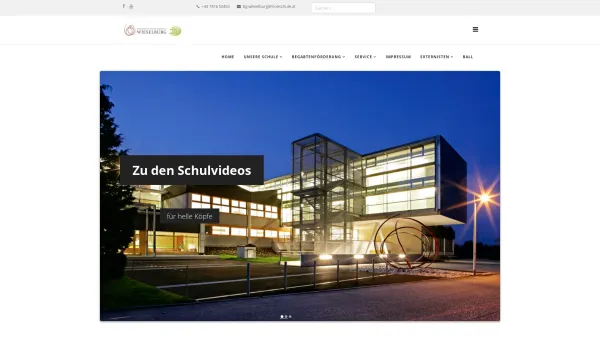 Website Screenshot: Bundesgymnasium u BG/BRG WIESELBURG - Home - Date: 2023-06-14 10:39:04