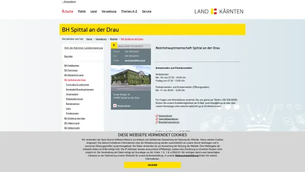 Website Screenshot: Kärntner Landesregierung BH-Spittal - BH Spittal an der Drau - Land Kärnten - Date: 2023-06-22 15:07:48