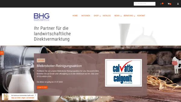 Website Screenshot: BHG Betriebsmittel Handels GmbH CoKG - Home - BHG - Date: 2023-06-22 15:07:48