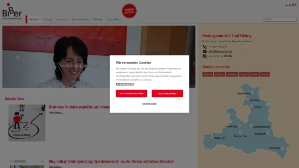 Website Screenshot: BiBer-Bildungsberatung für Erwachsene - Aktuelles - BiBer - Bildungs- und Berufsberatung Salzburg - Date: 2023-06-22 15:10:43