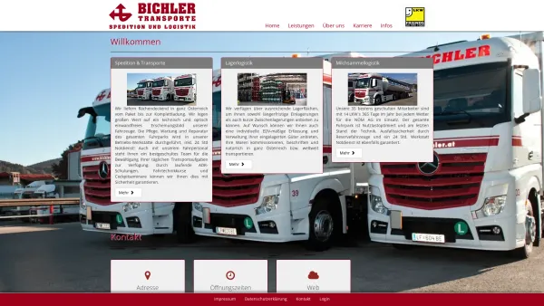 Website Screenshot: Bichler Transporte Gesellschaft m.b.H. - Home (Bichler Spedition und Logistik GmbH) - Date: 2023-06-22 15:10:43