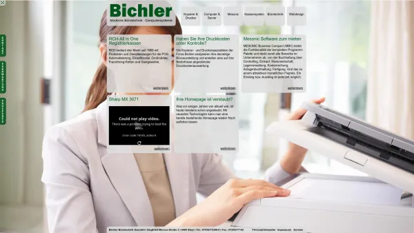 Website Screenshot: Firma Bichler Bürotechnik Steyr - Startseite - Date: 2023-06-14 10:47:10