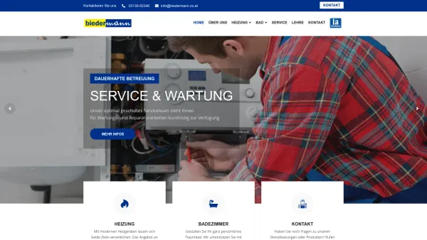 Website Screenshot: Biedermann GmbH - Die erste Adresse für Bad und Heizung - Installateur Biedermann Bäder & Heizung in Kalsdorf Graz Umgebung - Date: 2023-06-22 15:10:43