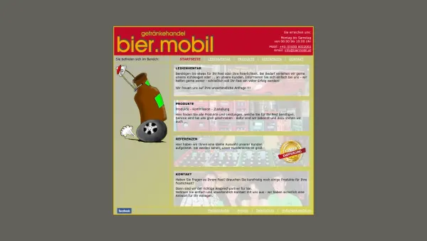 Website Screenshot: bier.mobil - Getränkehandel bier.mobil in Obertrum - Date: 2023-06-15 16:02:34