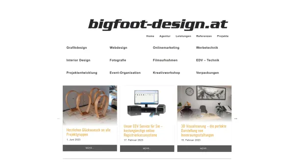 Website Screenshot: Ingo bigfoot-design Relaunch - bigfoot-design.at - Date: 2023-06-22 15:10:43