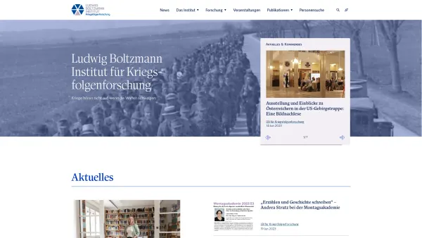 Website Screenshot: Ludwig Boltzmann-Institut für Kriegsfolgen-Forschung BIK) - LBI für Kriegsfolgenforschung - Date: 2023-06-22 15:10:43