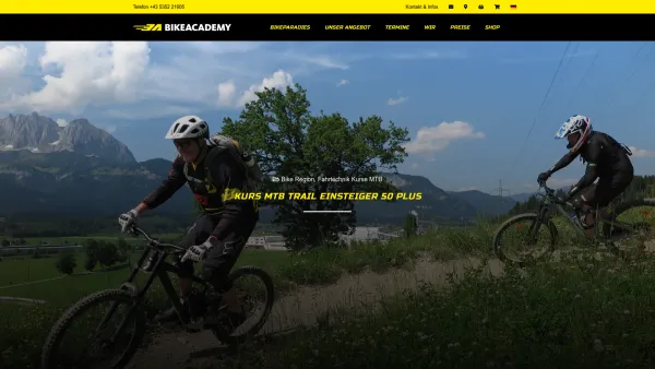 Website Screenshot: Bike Academy - MTB Mountainbike Schule - Bikeacademy Kitzbüheler Alpen - Date: 2023-06-22 15:10:43