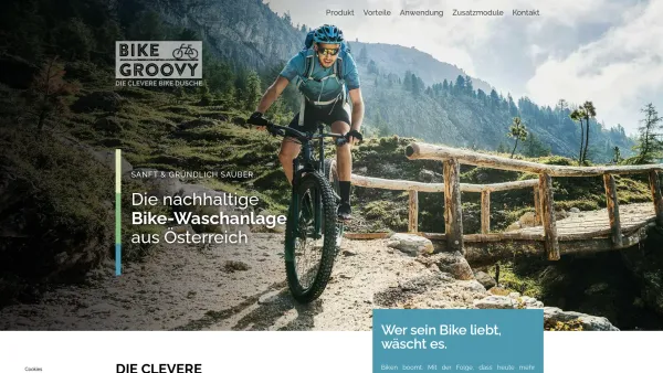 Website Screenshot: Bike Groovy - Bike Groovy - Die clevere Fahrradwaschanlage - Date: 2023-06-14 10:46:38