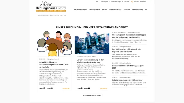 Website Screenshot: Bildungshaus Osttirol - veranstaltungen - Date: 2023-06-22 12:13:15