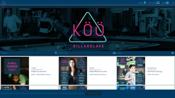 Website Screenshot: Billardcafe KÖÖ - Home - billardcafe.at - Date: 2023-06-14 10:39:04