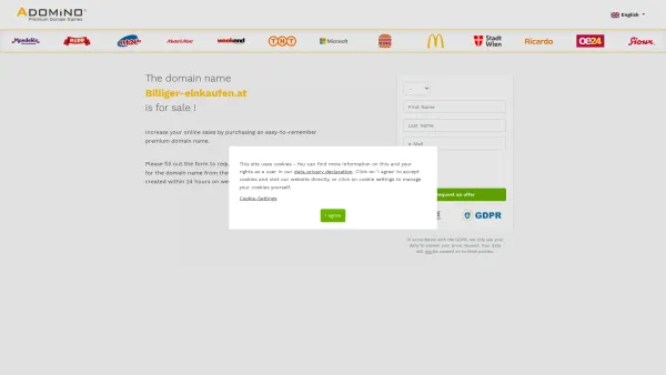 Website Screenshot: Preisagentur Holzmann - Adomino Premium Domain Names - Date: 2023-06-14 10:39:04