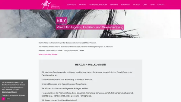 Website Screenshot: BILY-Verein f Jugend Familien u Bily - Startseite - bily - Date: 2023-06-22 12:13:15