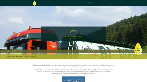Website Screenshot: www.biodiesel-kaernten.at Mit Biodiesel die ZUKUNFT - Startseite - Biodiesel Kärnten - Date: 2023-06-22 12:13:15