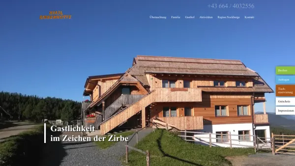 Website Screenshot: Biohof Hiasl - Hiasl - Zirbenhütte Hochrindl - Date: 2023-06-22 12:13:15