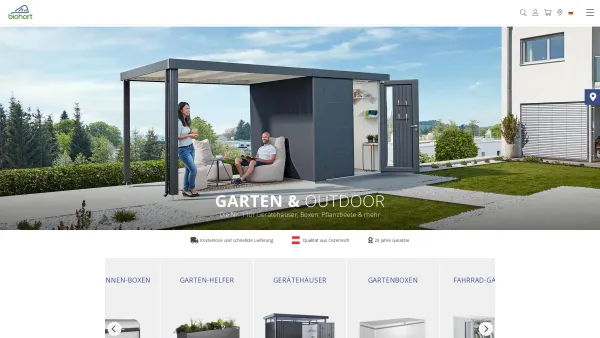 Website Screenshot: Biohort GmbH - Gartenhaus aus Metall - Gartengerätehaus von Biohort - Date: 2023-06-26 10:26:11