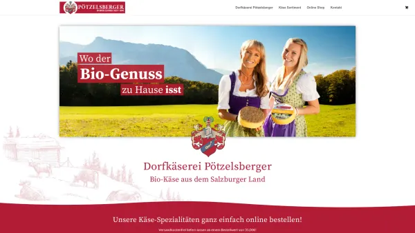 Website Screenshot: Käserei Pötzselsberger Adnet - Dorfkäserei Pötzelsberger - Biokas aus dem Salzburger Land - Date: 2023-06-22 15:00:11