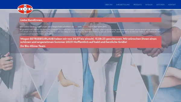 Website Screenshot: Bio-Klima-Institut Gesellschaft biok - BIO-KLIMA Institut GesmbH | Ärzte-, Krankenhaus- und Laborbedarf - Date: 2023-06-22 15:00:11