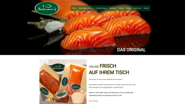 Website Screenshot: Bachmann\\'s - Bachmanns Lachs | Frischer Räucherlachs aus Hermagor in Kärnten - Date: 2023-06-15 16:02:34