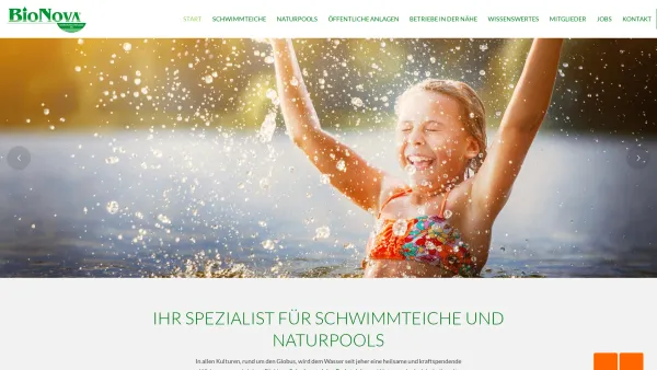Website Screenshot: Dichtungsbau bei B I O N O V A - Schwimmteiche, Naturpools, Badeteiche, Öffentliche - BioNova® - Date: 2023-06-22 15:00:11