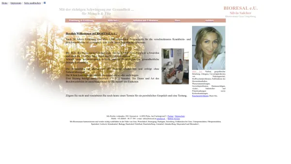 Website Screenshot: BIORESAL e.U. - BIORESAL e. U. - Bioresonanz Graz Umgebung - Date: 2023-06-14 10:39:04