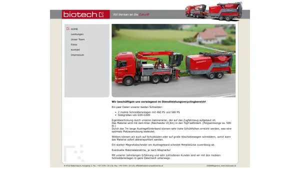 Website Screenshot: Biotech-Umwelttechnik GmbH - Biotech-Umwelttechnik GmbH - A-4723 Natternbach, Hungberg 3 - Date: 2023-06-22 15:00:11