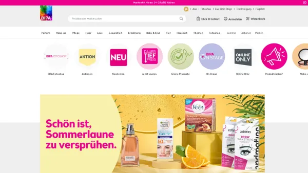 Website Screenshot: www.bipa.at - BIPA Online Shop Parfümerie & Drogerie ☀️ Das Leben ist schön. - Date: 2023-06-22 15:00:11