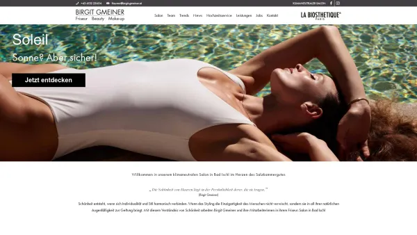 Website Screenshot: Biosthetik Haut & Haar - Gmeiner - Birgit Gmeiner - Friseur · Beauty · Make-up | Friseursalon in Bad Ischl - Date: 2023-06-22 15:00:11