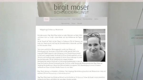 Website Screenshot: Birgit Moser - Maßschneiderei, Änderungsschneiderei, Kindernähkurse - Birgit Moser - Date: 2023-06-15 16:02:34