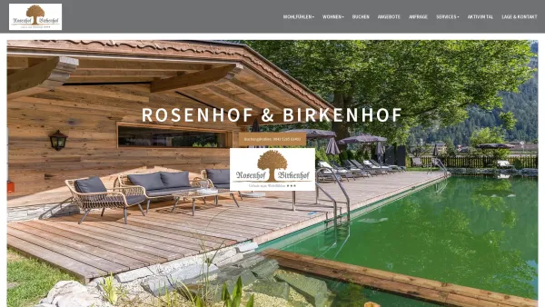 Website Screenshot: Birkenhof - Hotel Garni Birkenhof - Apartments Rosenhof - Wohlfühlen im Herzen des Zillertal! - Date: 2023-06-22 15:00:11
