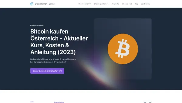 Website Screenshot: Bitcoin kaufen Online - Bitcoin kaufen Österreich âœ�ï¸� Kosten & Anleitung (2023) - Date: 2023-06-26 10:26:11