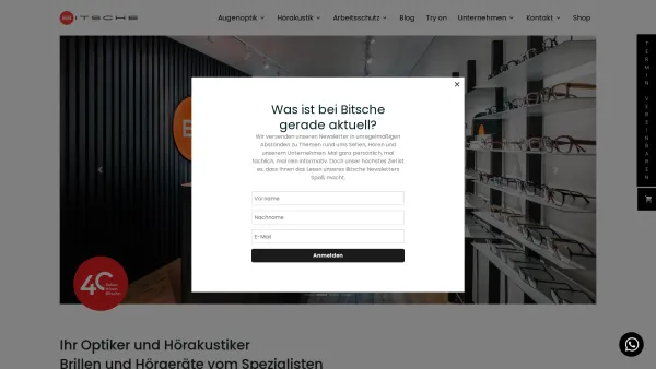 Website Screenshot: Bitsche Optik GmbH - Augenoptik, Hörakustik, Arbeitsschutz - Bitsche Optik und Hörakustik - Date: 2023-06-22 15:00:11