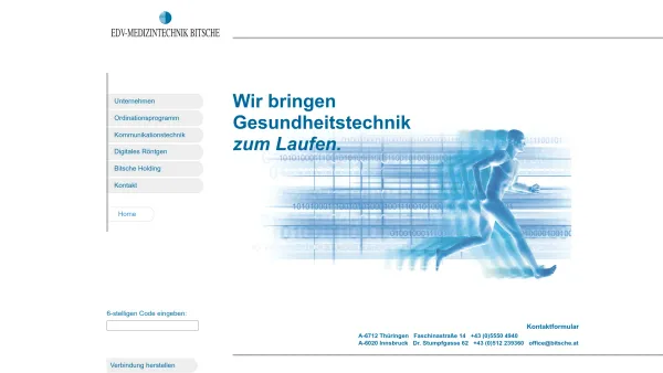 Website Screenshot: Lorenz Bitsche - Bitsche EDV und Medizintechnik - Wir bringen Gesundheitstechnik zum Laufen. - Date: 2023-06-22 15:00:11