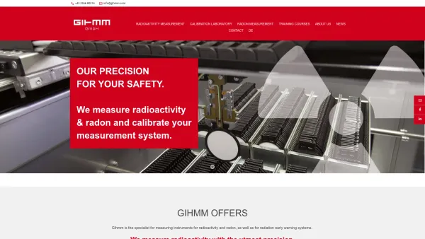 Website Screenshot: BITT Technology - Specialist for radioactivity measurement instruments | Gihmm - Date: 2023-06-22 12:13:15