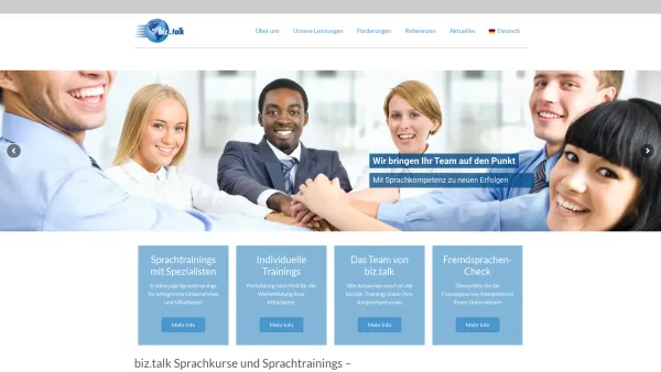 Website Screenshot: biz.talk builds your business communication - biz.talk - Sprachtrainings vom renommierten Sprachinstitut in Wien - Date: 2023-06-14 10:39:07