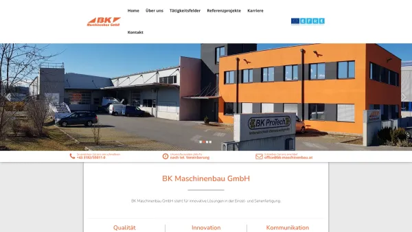 Website Screenshot: BK Maschinenbau GmbH - BK Maschinenbau GmbH - BK Maschinenbau - Date: 2023-06-14 10:47:10
