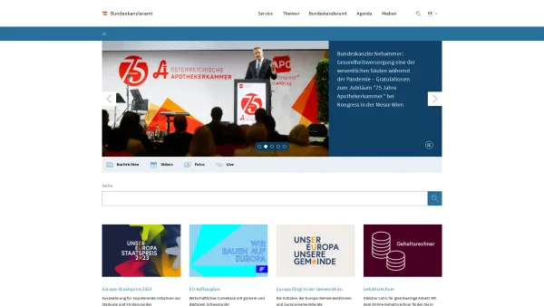 Website Screenshot: Bundeskanzleramt Österreich - Bundeskanzleramt der Republik Österreich - Startseite - Date: 2023-06-22 12:13:15