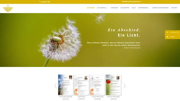 Website Screenshot: Baumann Carl KG., Hotel- u. Automietwagenunternehmung - Bestattung Kärnten - Startseite - Date: 2023-06-22 12:13:15