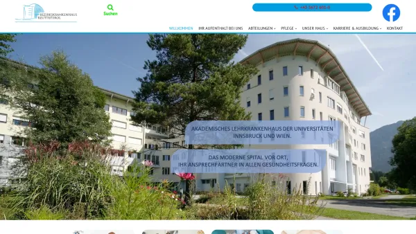 Website Screenshot: Allgemein-öffentliches Bezirkskrankenhaus BKH-Reutte Startseite - Allg. öffentl. Bezirkskrankenhaus Reutte - Date: 2023-06-15 16:02:34