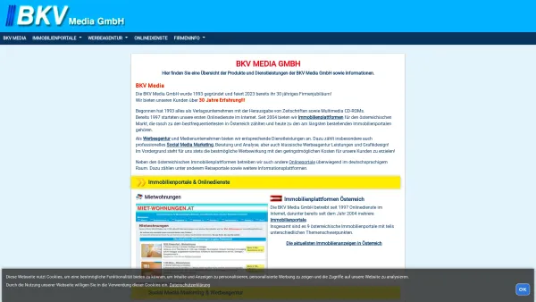 Website Screenshot: BKV Media GmbH - BKV MEDIA GmbH | BKV.NET - Date: 2023-06-26 10:26:11