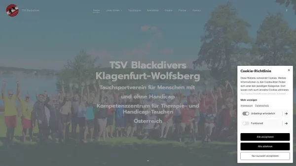 Website Screenshot: blackdivers tauchverein - Home | Black Divers Klagenfurt-Wolfsberg - Date: 2023-06-22 12:13:15