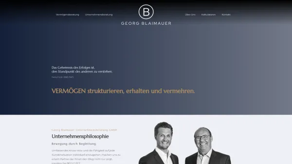 Website Screenshot: Blaimauer Unternehmensberatung - Startseite - Georg Blaimauer Unternehmensberatung GmbH - Date: 2023-06-22 12:13:15