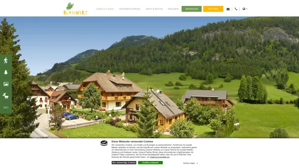 Website Screenshot: Gasthof Blasiwirt Salzburgerland St. Michael Lungau Pension Bauernhofurlaub - Landhotel Blasiwirt, St. Michael, Lungau | Landgut & Bio - Date: 2023-06-22 12:13:15