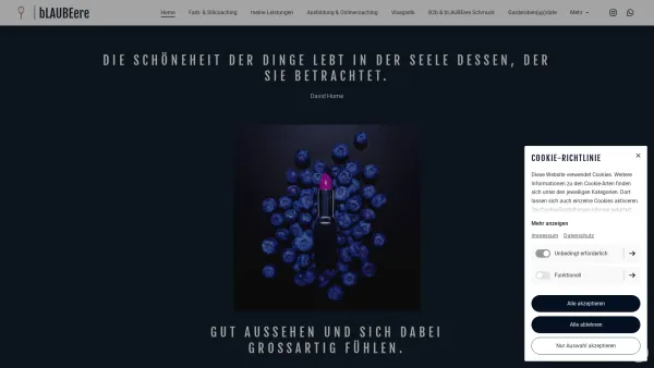 Website Screenshot: bLAUBEere Farb & Stilberatung - Farb-& Stilberatung & Ausbildungszentrum | bLAUBEere - Date: 2023-06-26 10:26:11