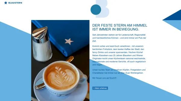 Website Screenshot: Blaustern - Das Blaustern - Frühstück, Brunch und Essen in Wien Döbling. - Date: 2023-06-15 16:02:34
